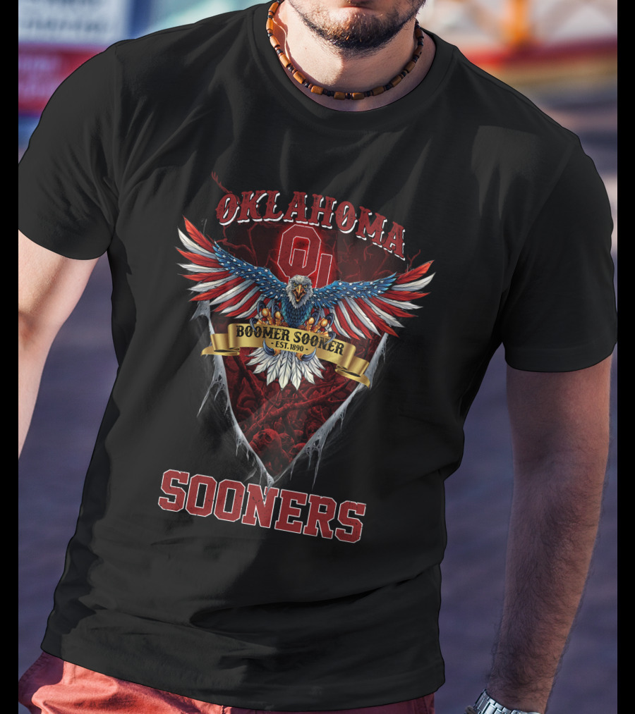 Oklahoma Sooners Boomer Sooner Eagle Est. 1890 T-Shirt