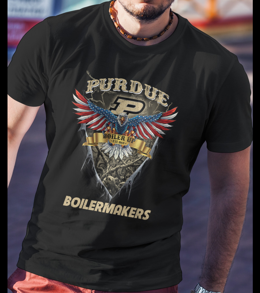 Purdue Boilermakers Eagle Boiler Up Est. 1869 T-Shirt