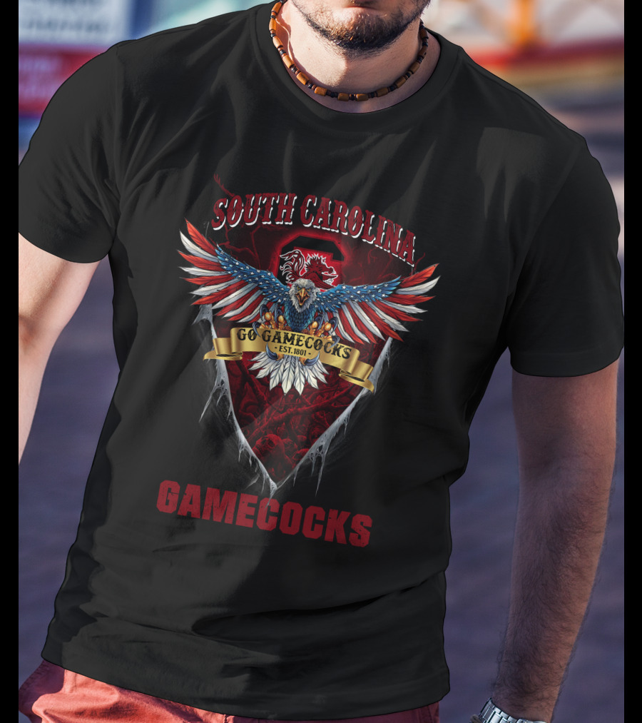 South Carolina Gamecocks Eagle Go Gamecocks Est. 1801 T-Shirt