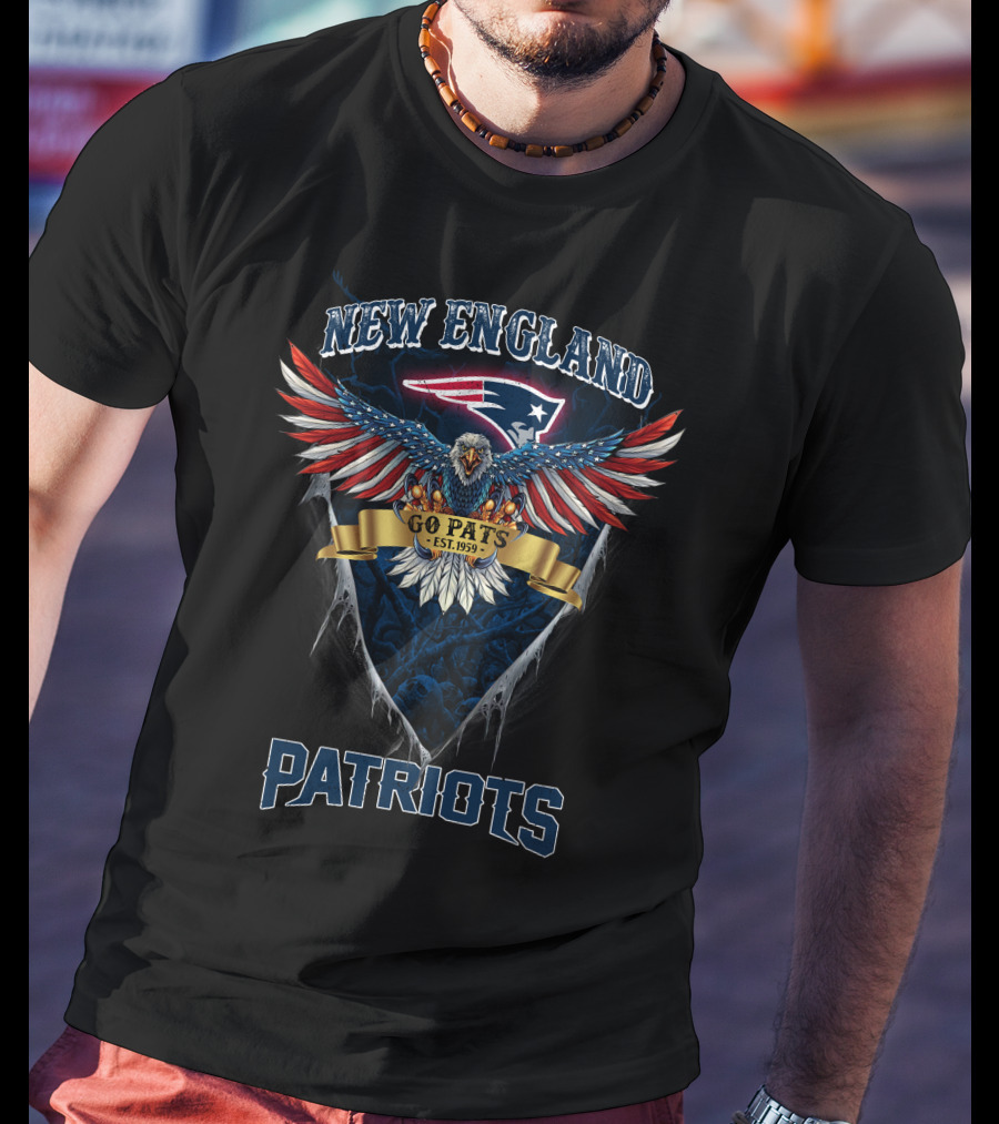 New England Patriots Go Pats Est. 1959 Nfl Us Eagle T-Shirt