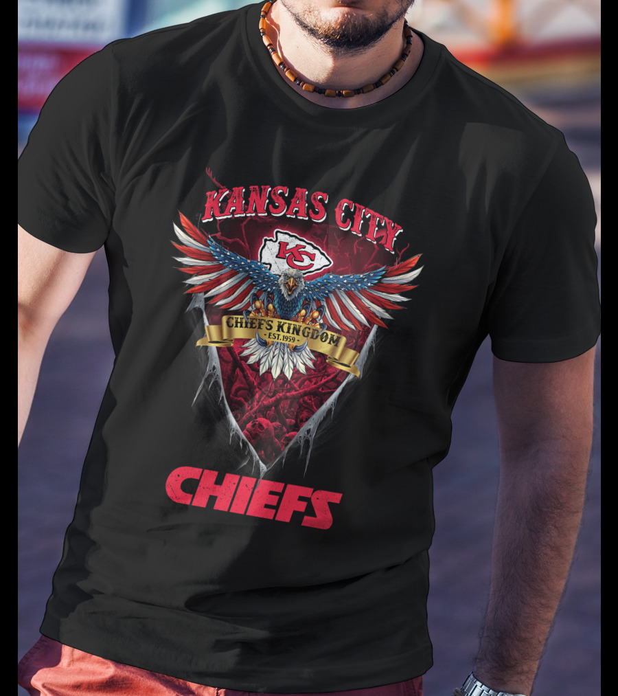 Kansas City Chiefs Kingdom Us Eagle Est. 1959 T-Shirt