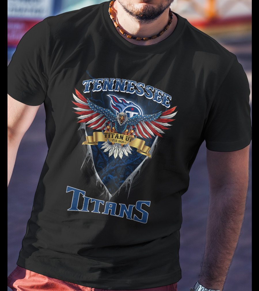 Tennessee Titans Nfl Us Eagle Titan Up Est. 1959 T-Shirt