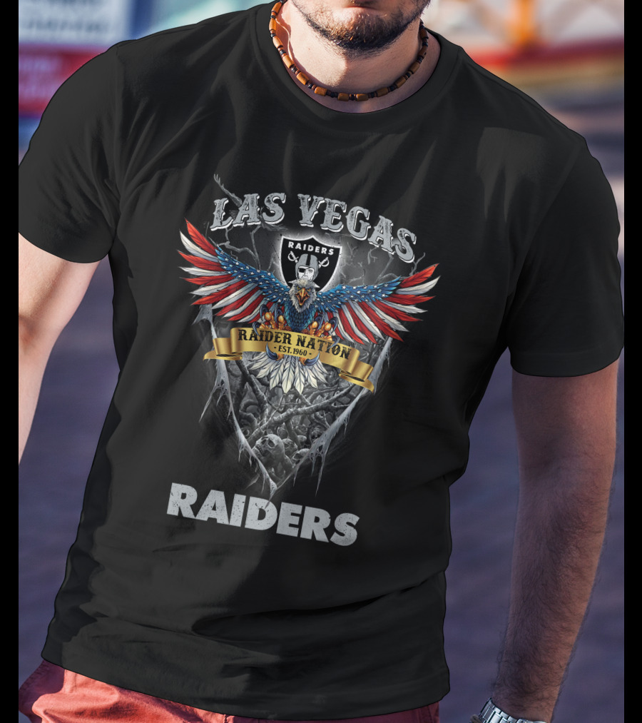 Las Vegas Raiders Raider Nation Est. 1960 Nfl Us Eagle T-Shirt