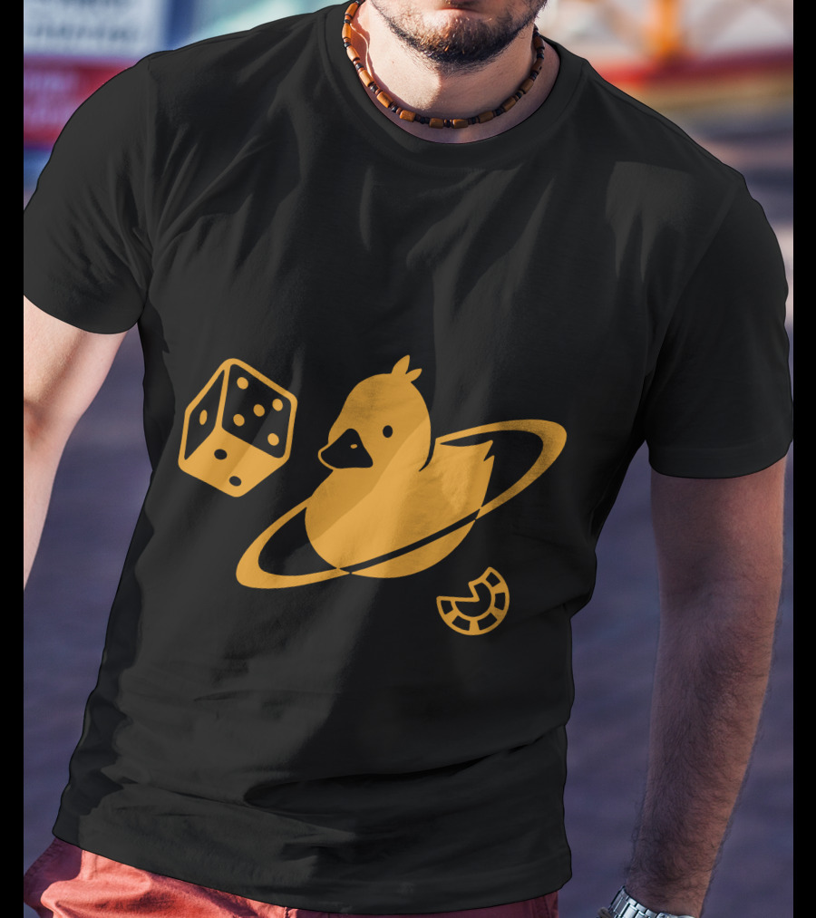 Duck Saturn Dice Horseshoe Iconic Elements T-Shirt