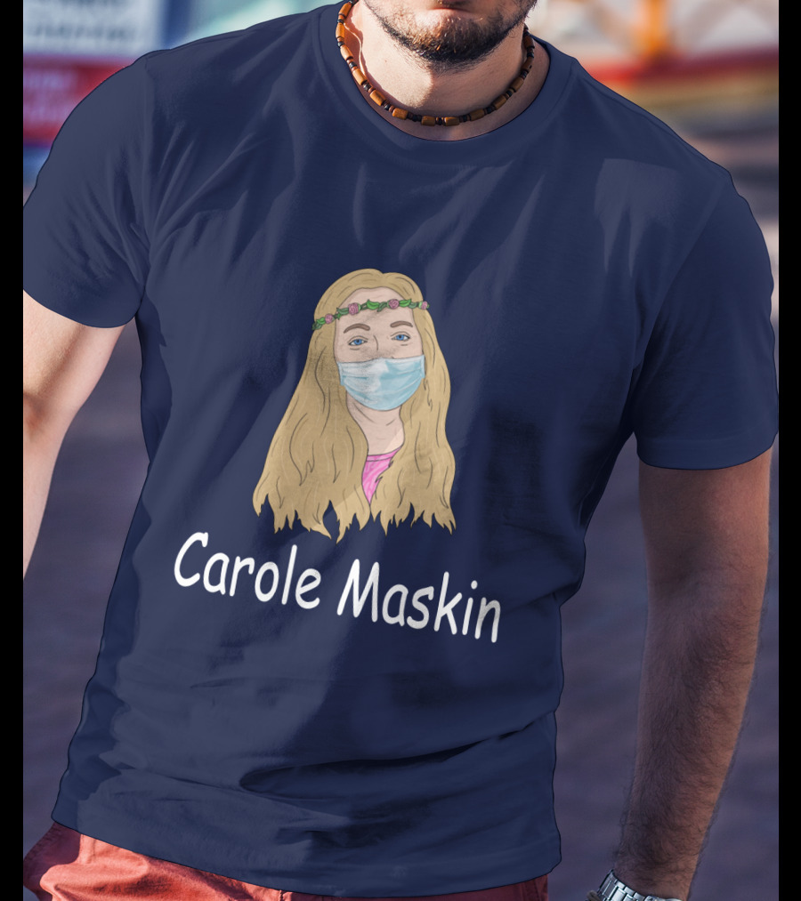 Carole Maskin Face Mask Floral Headband T-Shirt