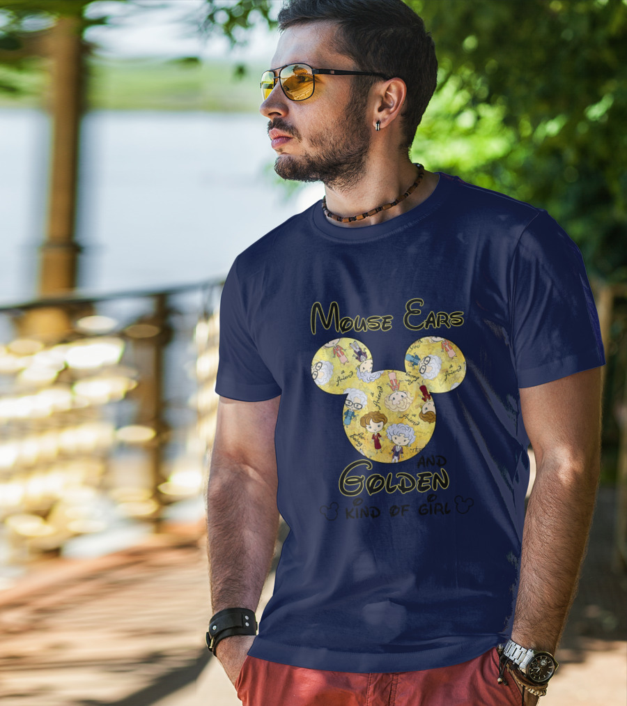 Mouse Ears And Golden Kind Of Girl Friends Mouse Ears T-Shirt