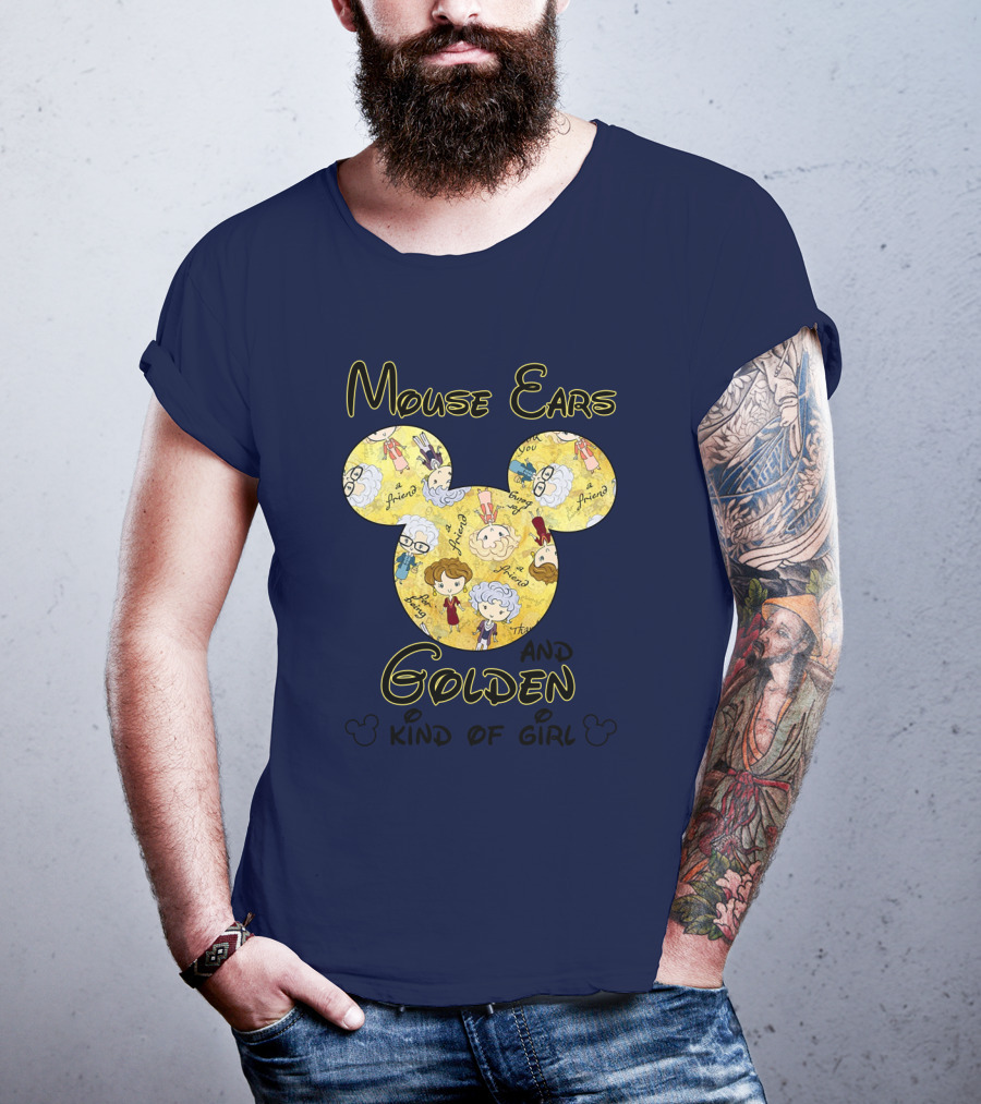 Mouse Ears And Golden Kind Of Girl Friends Mouse Ears T-Shirt