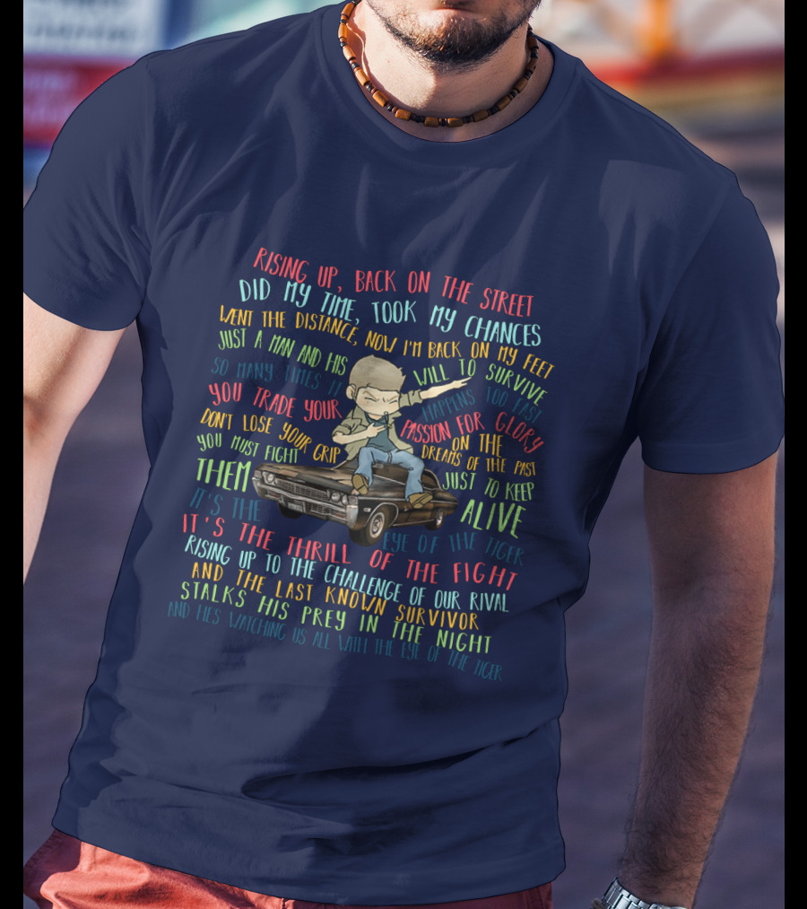 Supernatural Back On The Street Eye Of The Tiger Character On Car Stalking Prey In The Night T-Shirt