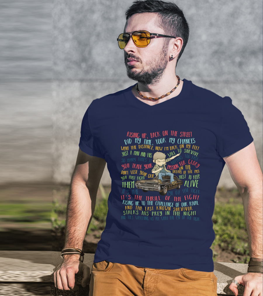 Supernatural Back On The Street Eye Of The Tiger Character On Car Stalking Prey In The Night T-Shirt