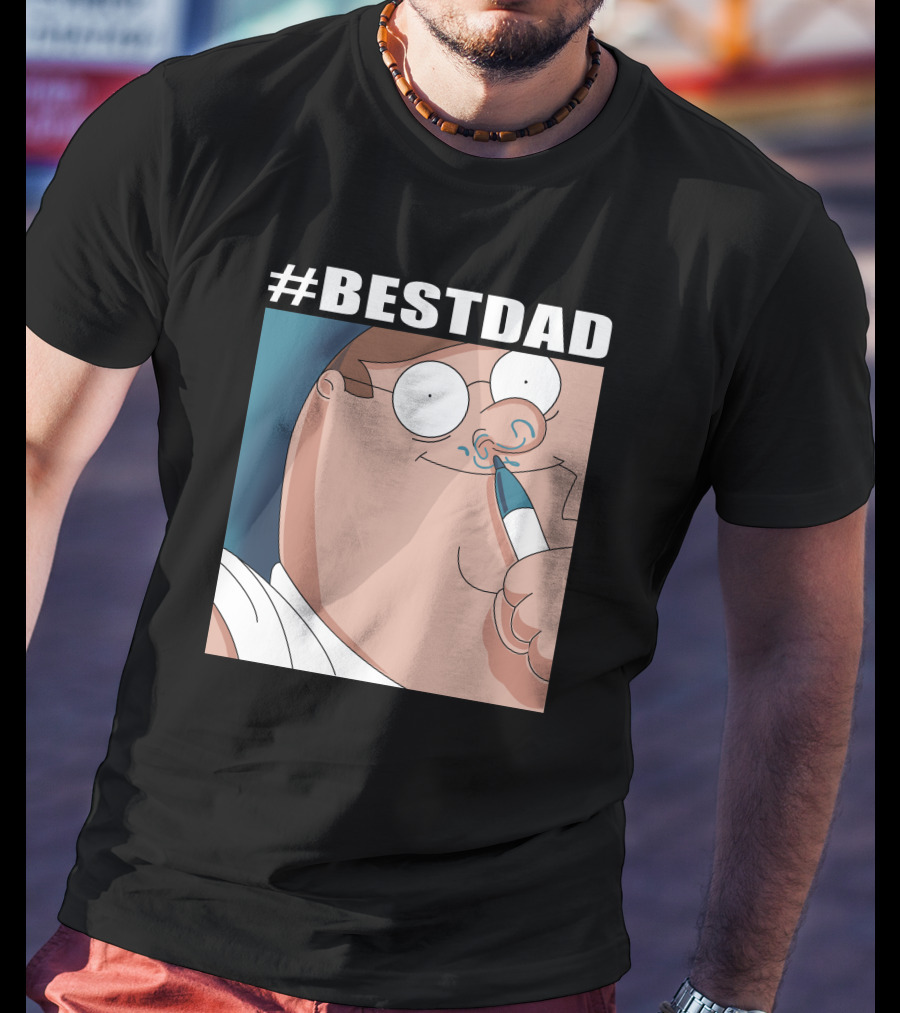 BESTDAD Family Guy Iconic Character Nose Drawing T-Shirt