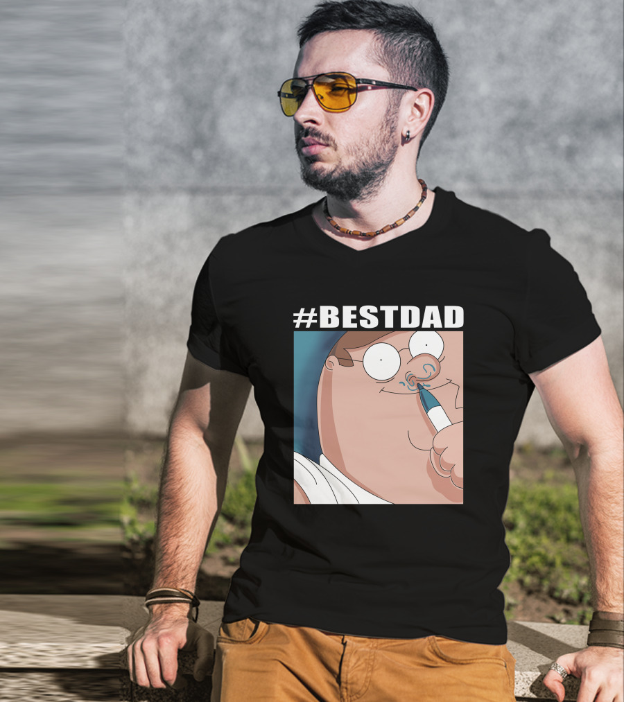 BESTDAD Family Guy Iconic Character Nose Drawing T-Shirt