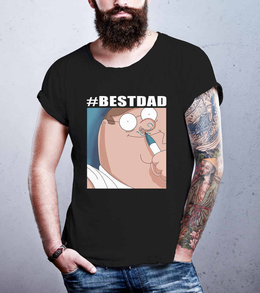 BESTDAD Family Guy Iconic Character Nose Drawing T-Shirt