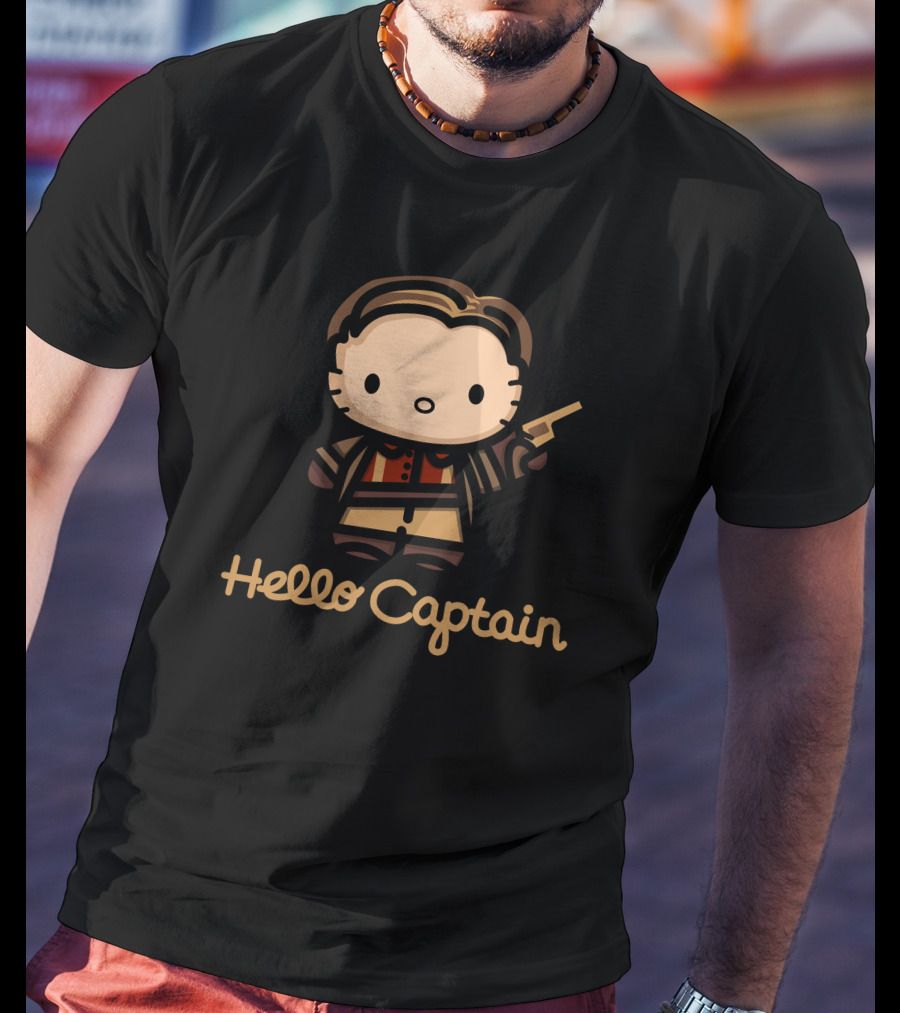 Hello Captain Kitty Firefly Mashup Character T-Shirt