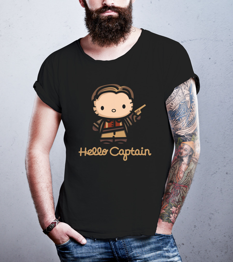 Hello Captain Kitty Firefly Mashup Character T-Shirt
