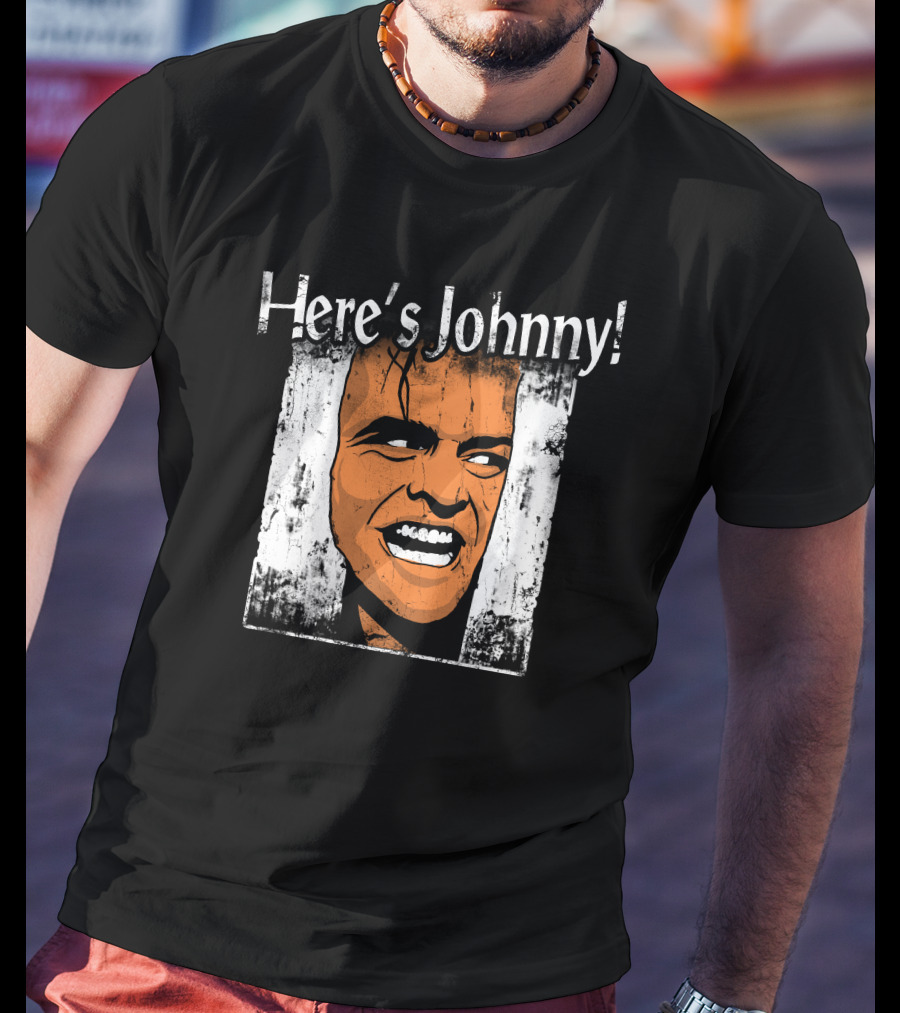 Here's Johnny The Shining Iconic Horror Movie Scene T-Shirt