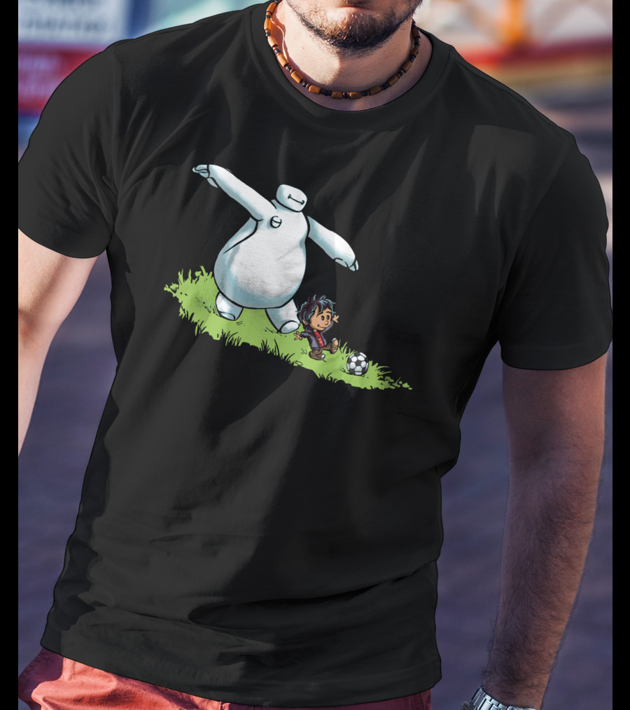 Hiro And Baymax Playing Soccer Big Hero 6 T-Shirt