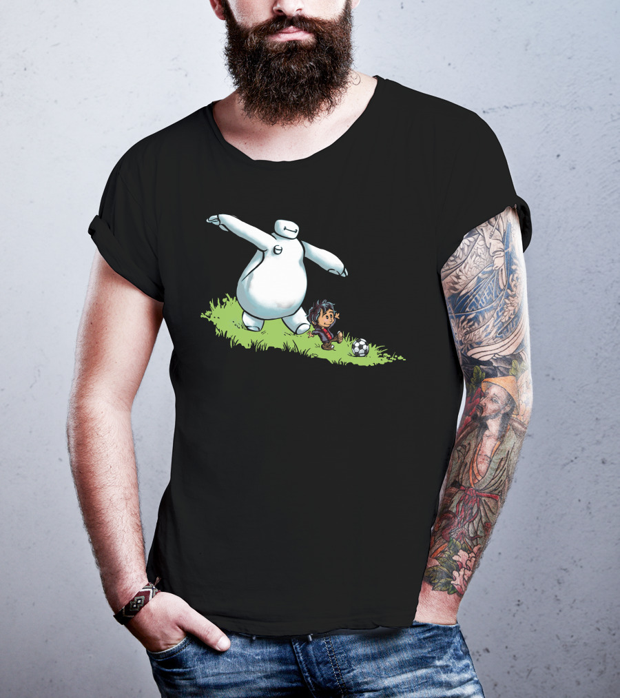 Hiro And Baymax Playing Soccer Big Hero 6 T-Shirt