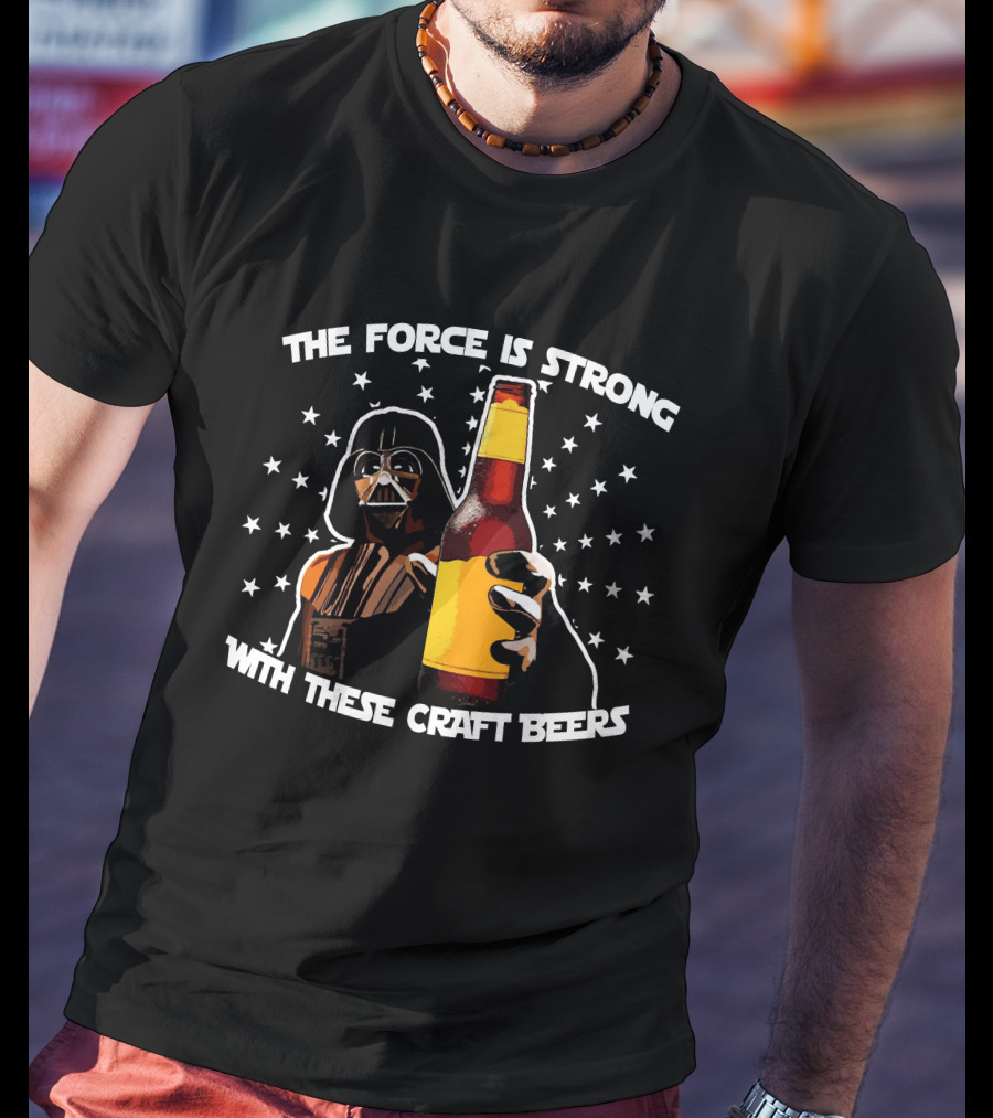 The Force Is Strong With These Craft Beers Star Wars Darth Vader Beer Bottle T-Shirt