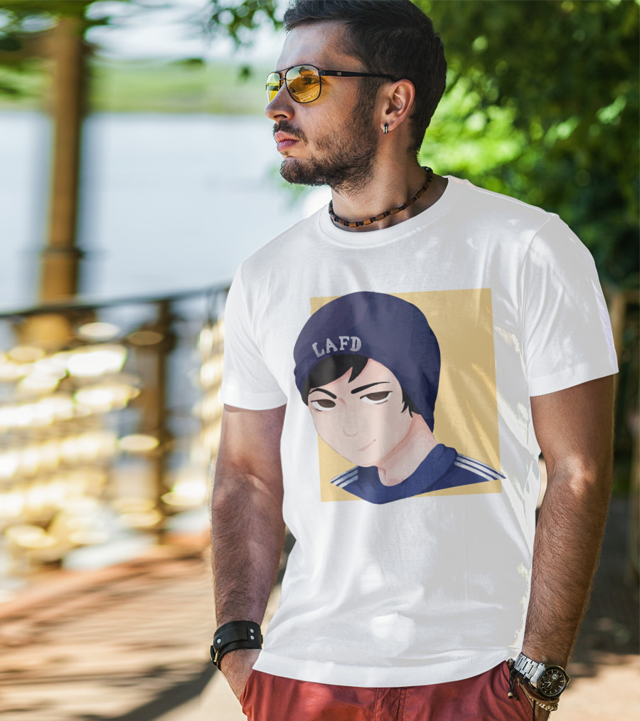 Quackity LAFD Beanie T-Shirt