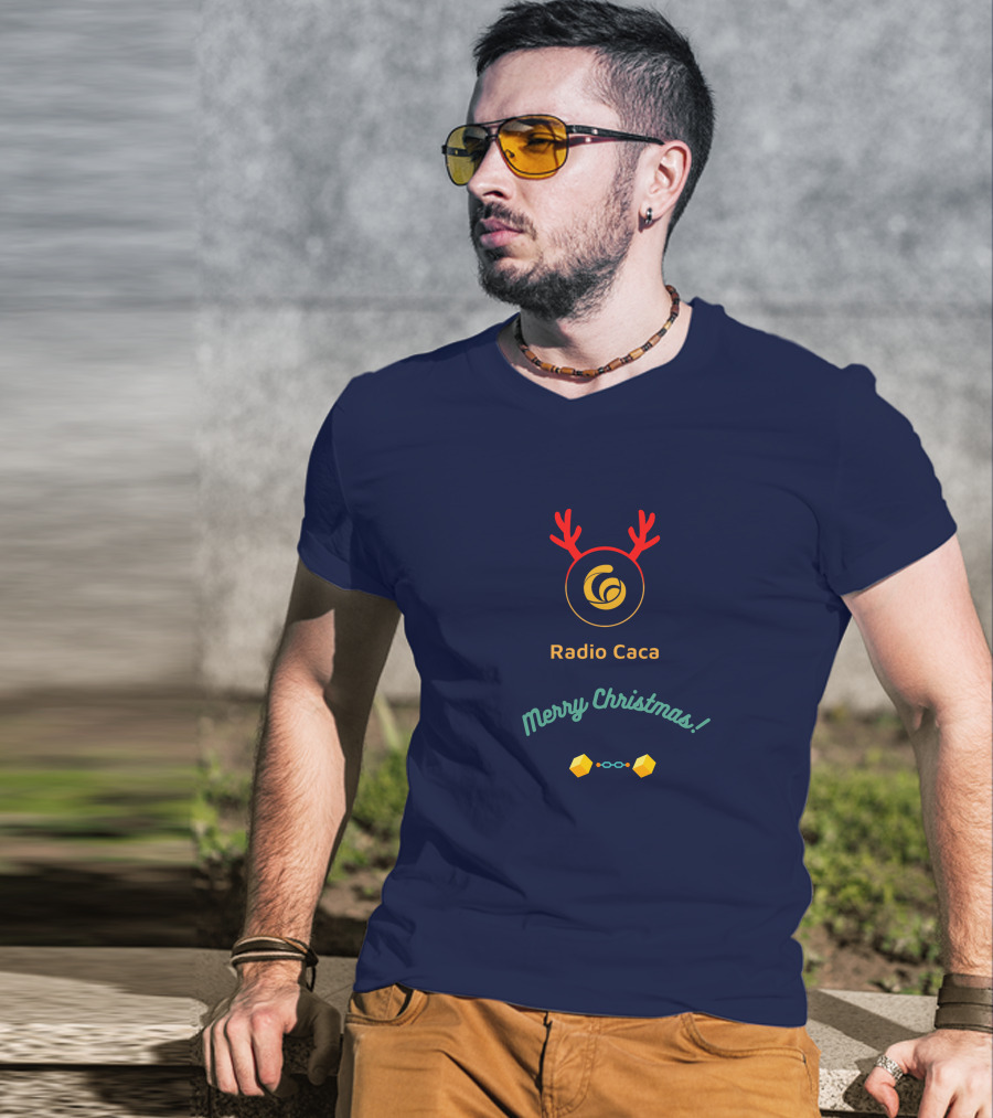 Radio Caca Merry Christmas Antlers T-Shirt