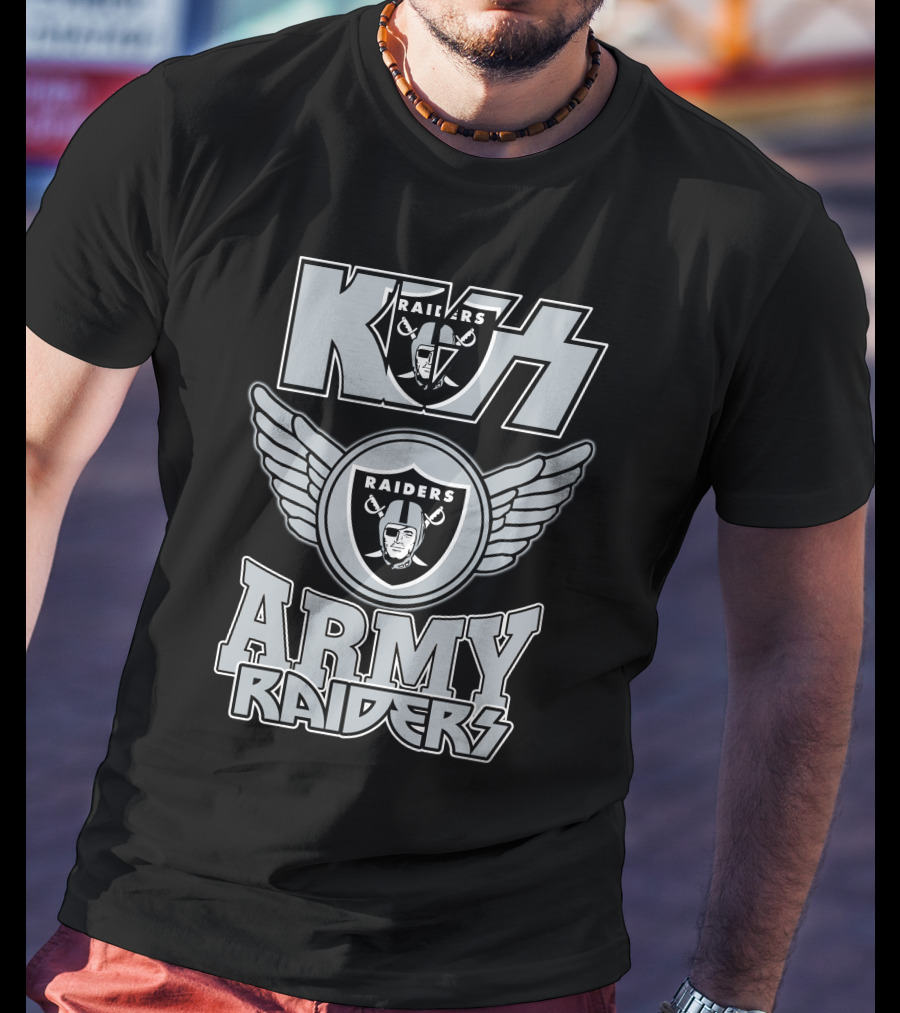 Kiss Raiders Army Las Vegas NFL121 T-Shirt