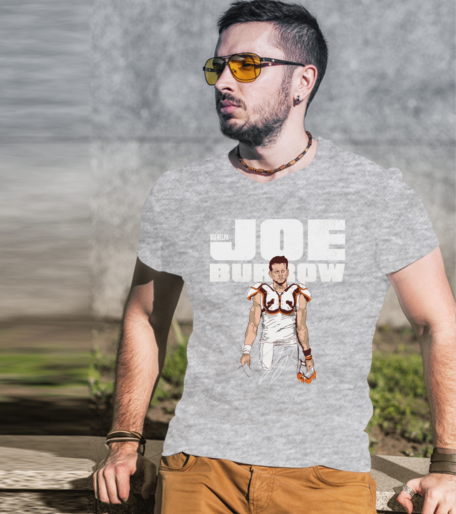 NFLPA Joe Burrow Football Pads T-Shirt