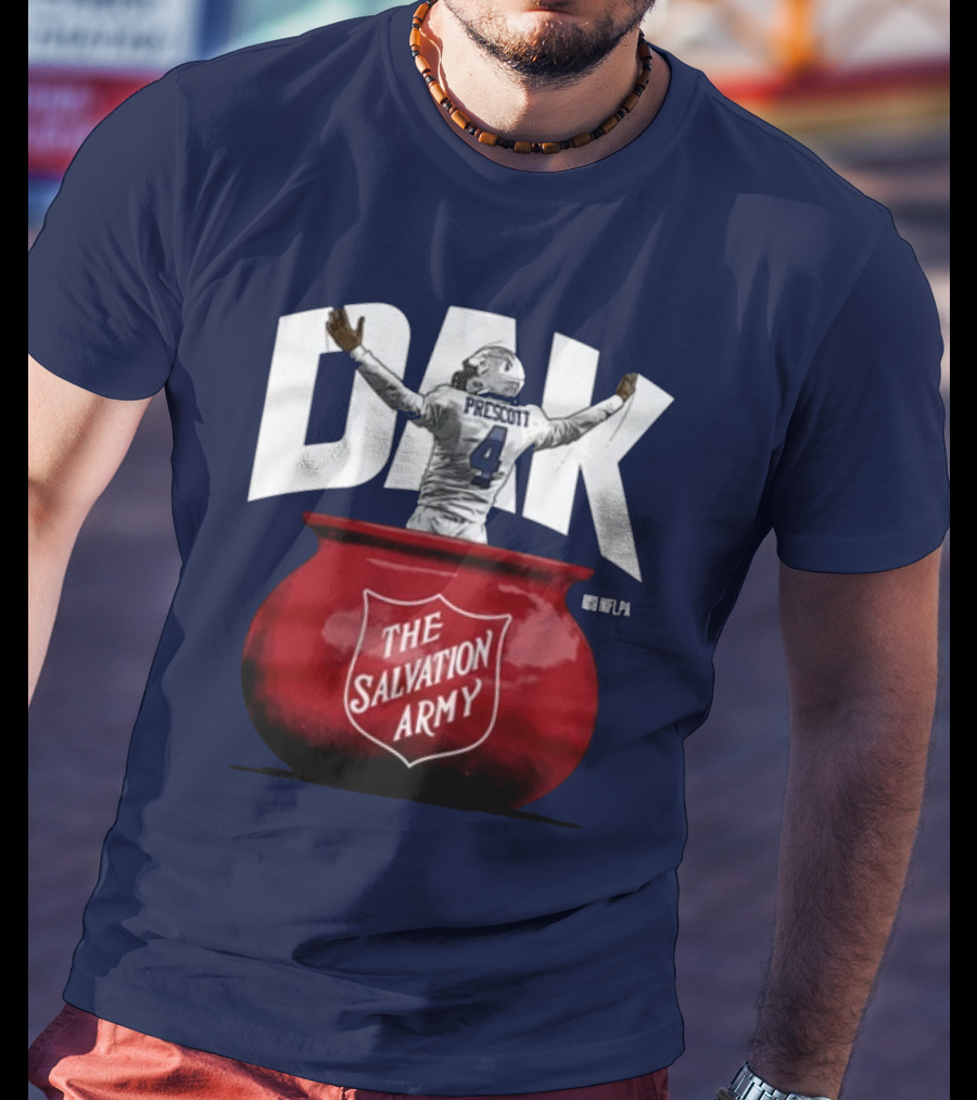 Dak Prescott NFLPA The Salvation Army Red Kettle T-Shirt