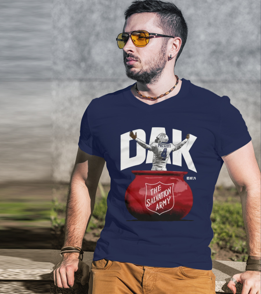 Dak Prescott NFLPA The Salvation Army Red Kettle T-Shirt