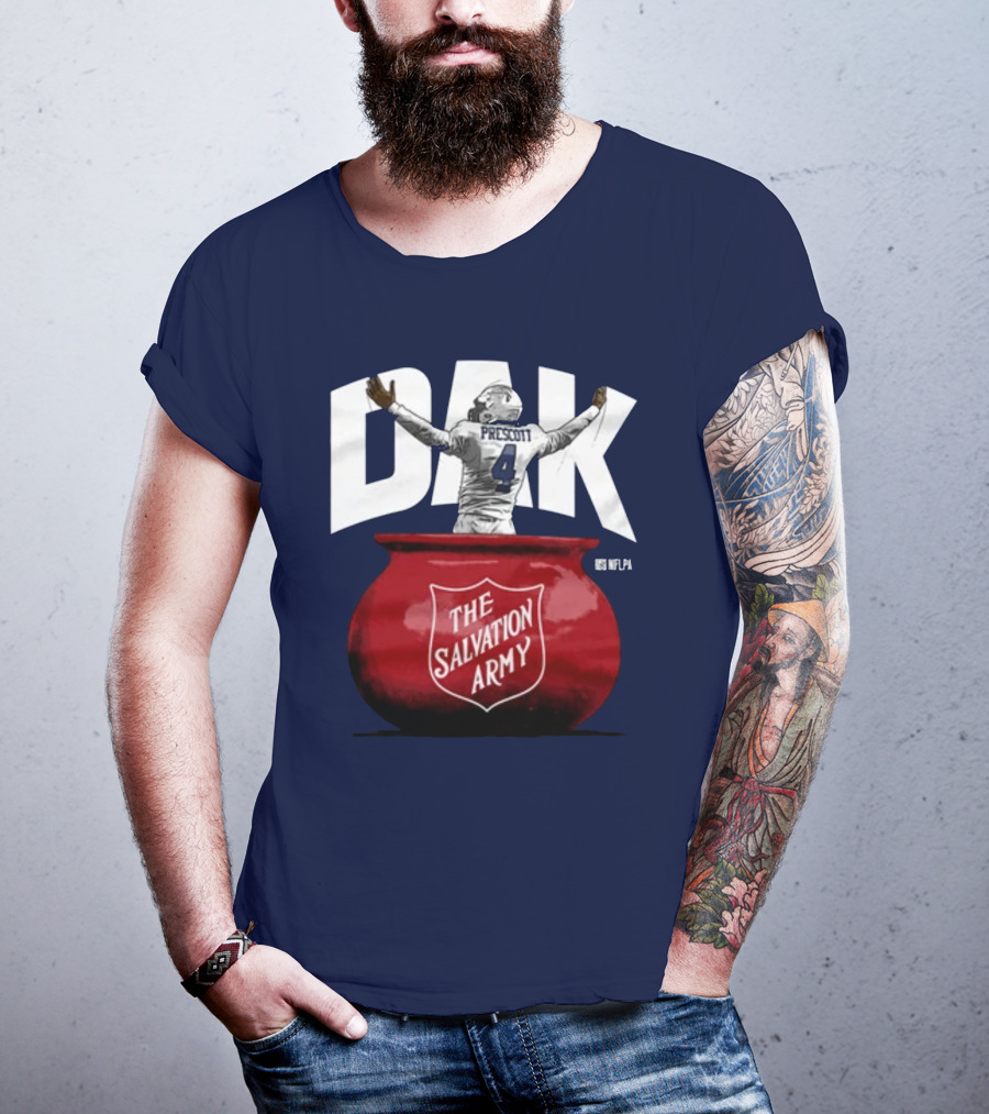 Dak Prescott NFLPA The Salvation Army Red Kettle T-Shirt