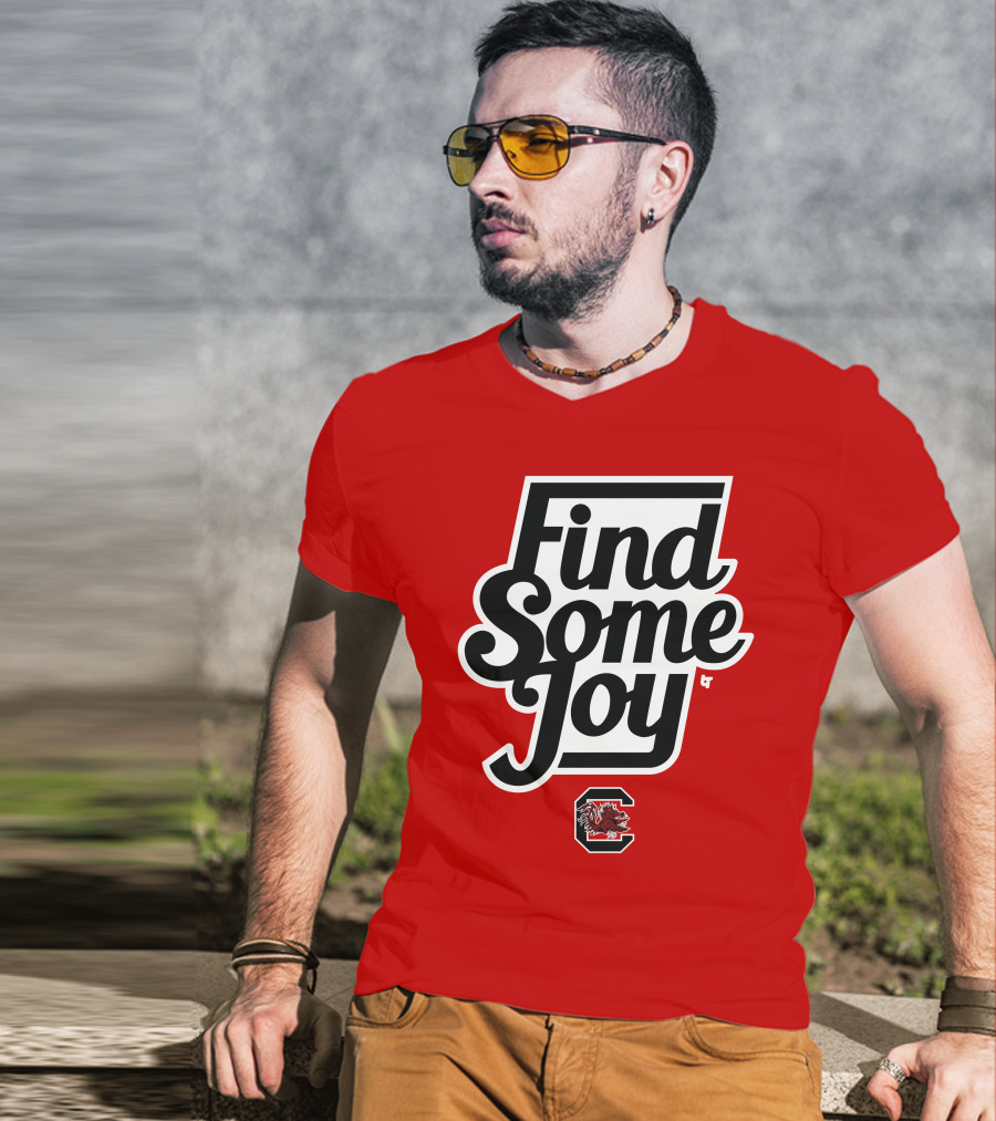 Find Some Joy South Carolina Mike Uva Gamecocks T-Shirt