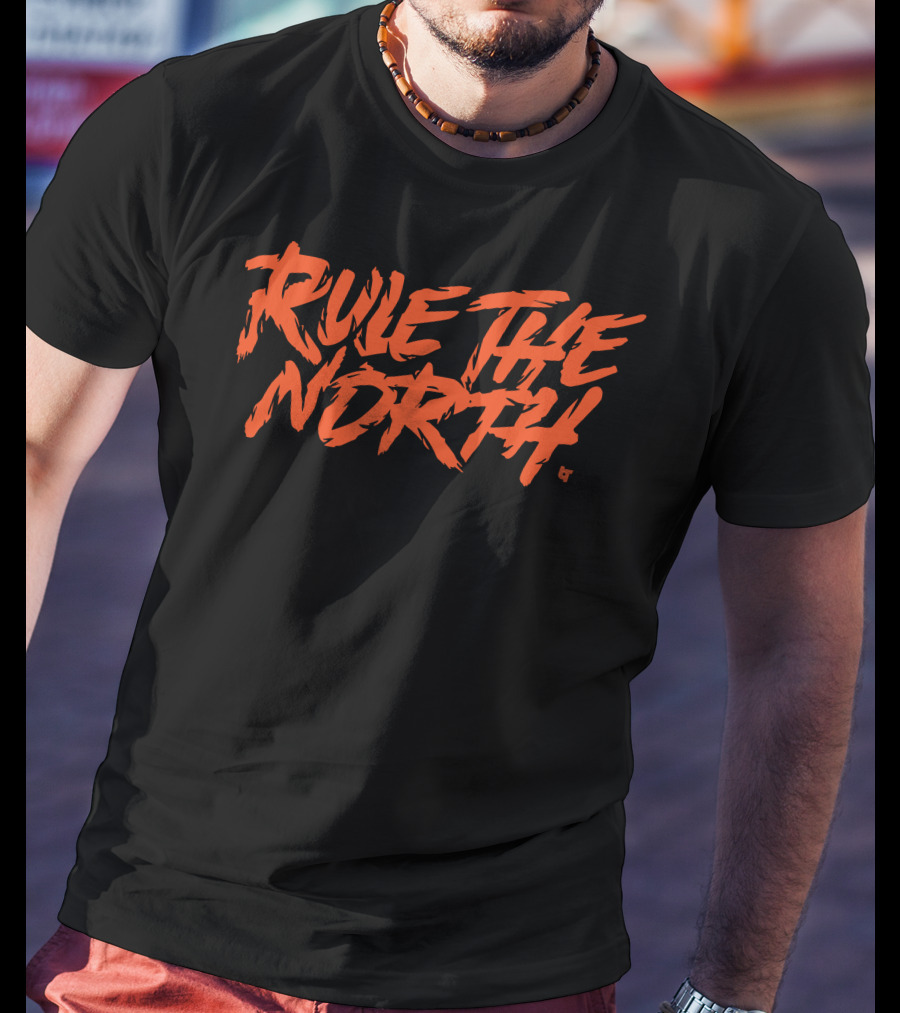 Rule The North Orange Bold Text T-Shirt