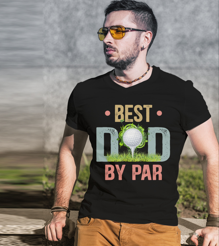 Best Dad By Par Funny Golf Father's Day Men's T-Shirt