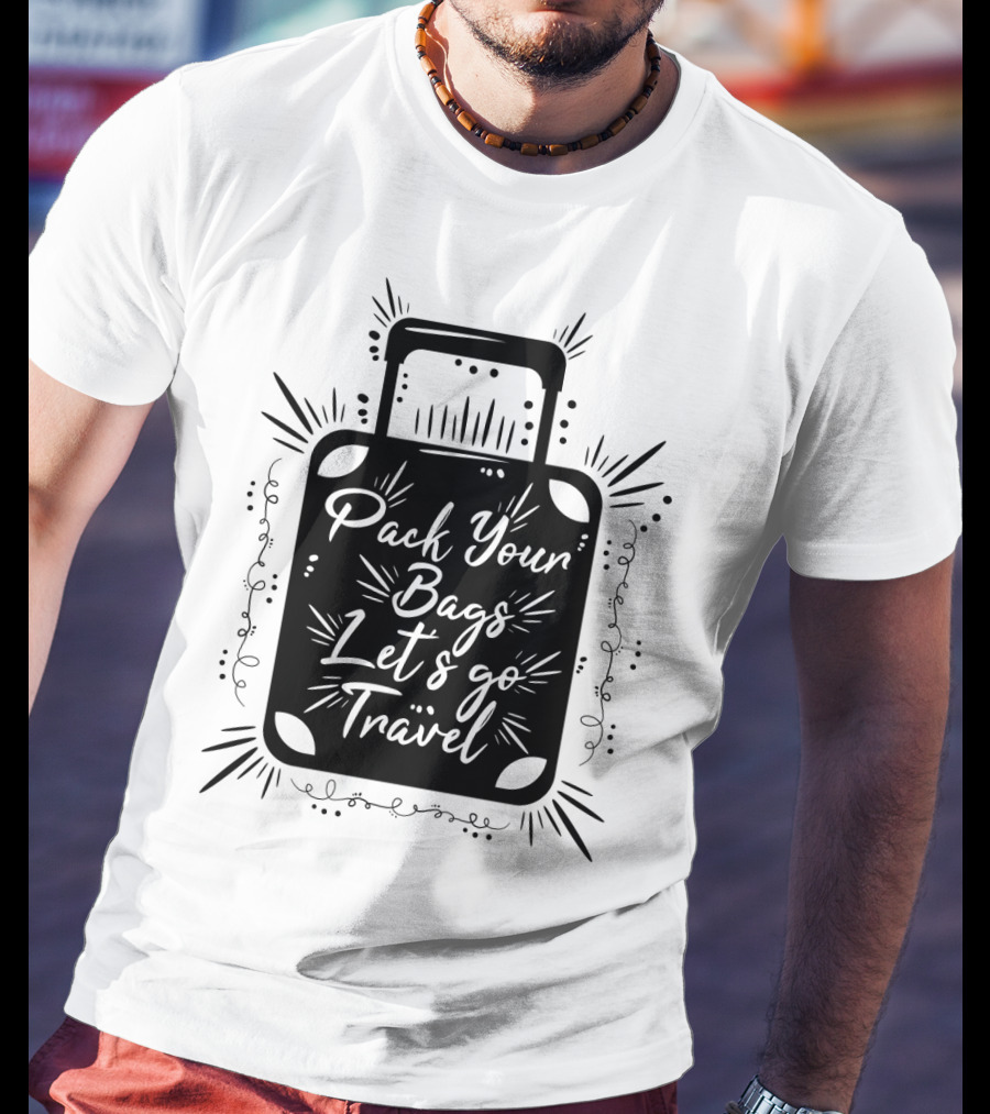 Pack Your Bags Let's Go Travel Adventure Suitcase T-Shirt