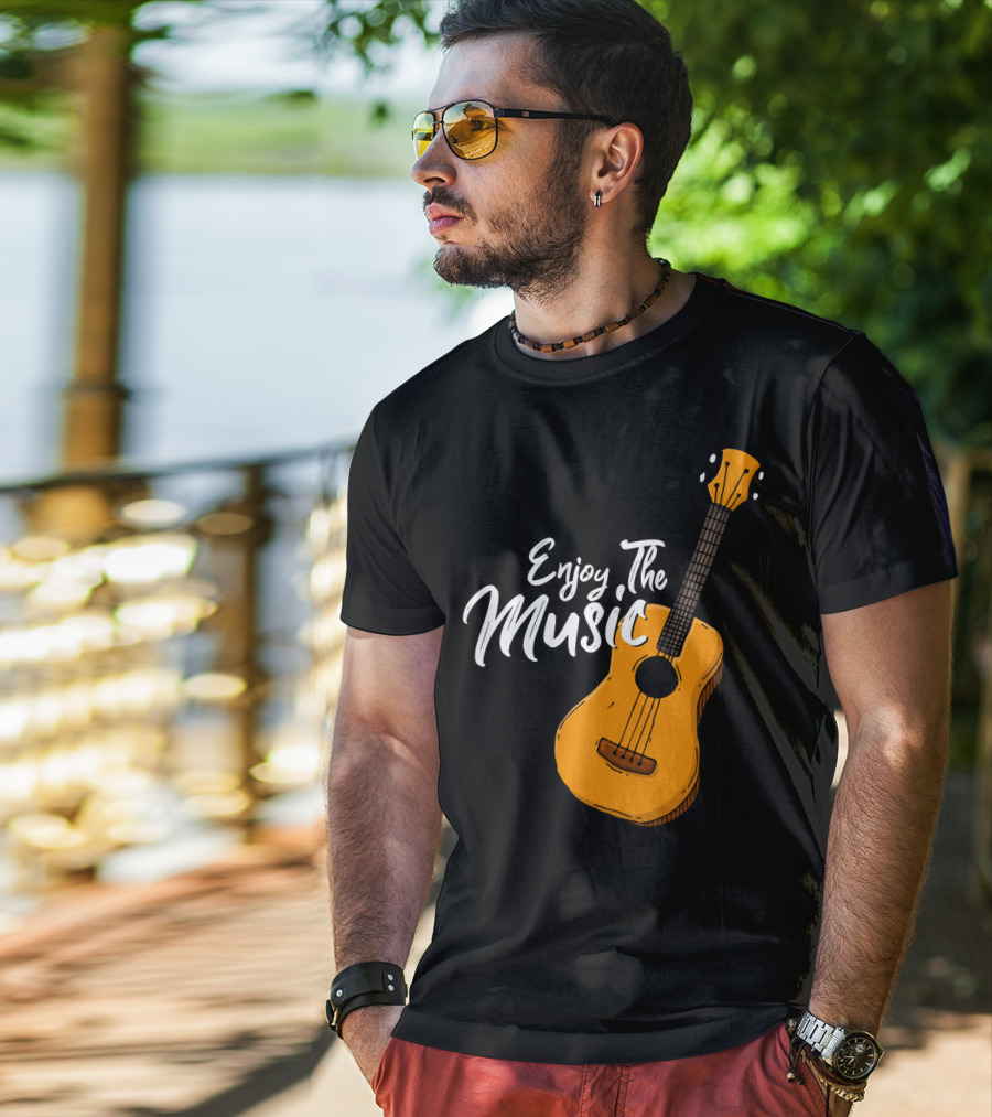 Enjoy The Music Acoustic Guitar T-Shirt