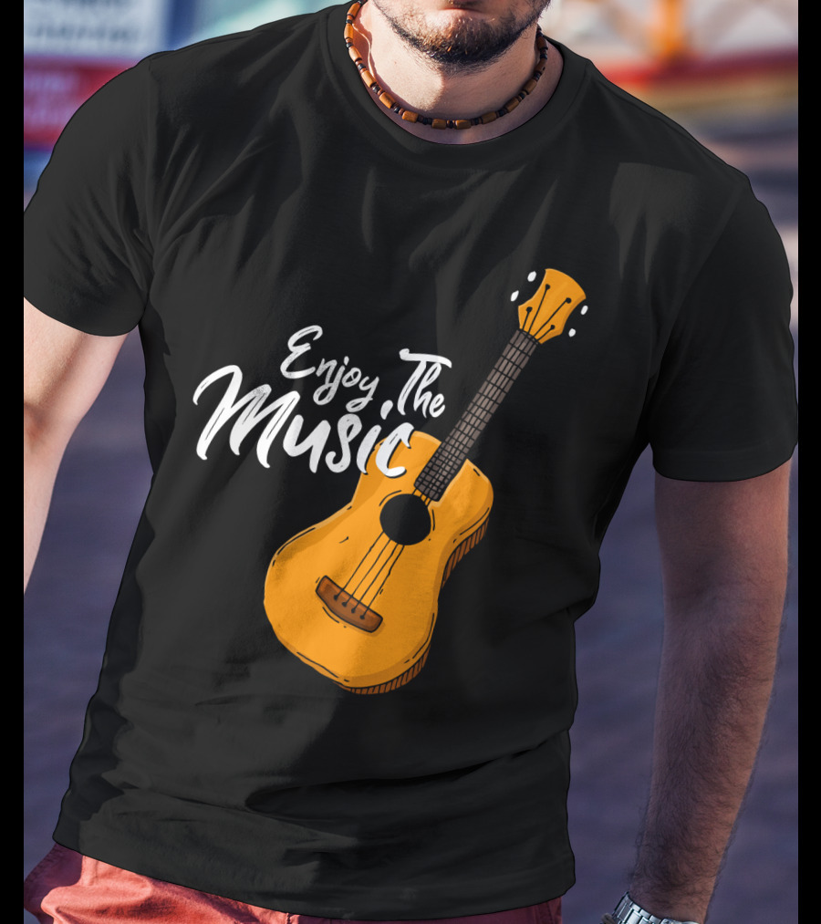 Enjoy The Music Acoustic Guitar T-Shirt