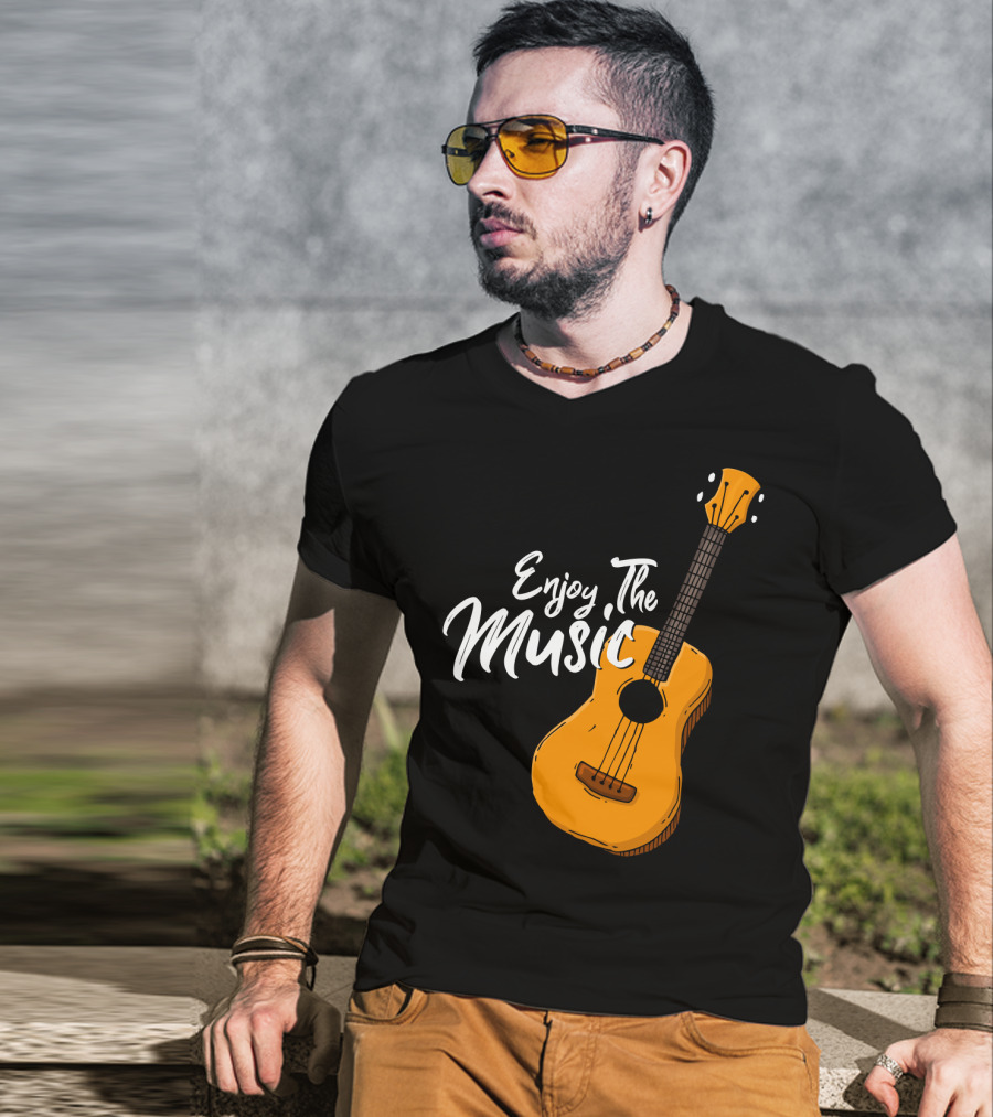 Enjoy The Music Acoustic Guitar T-Shirt