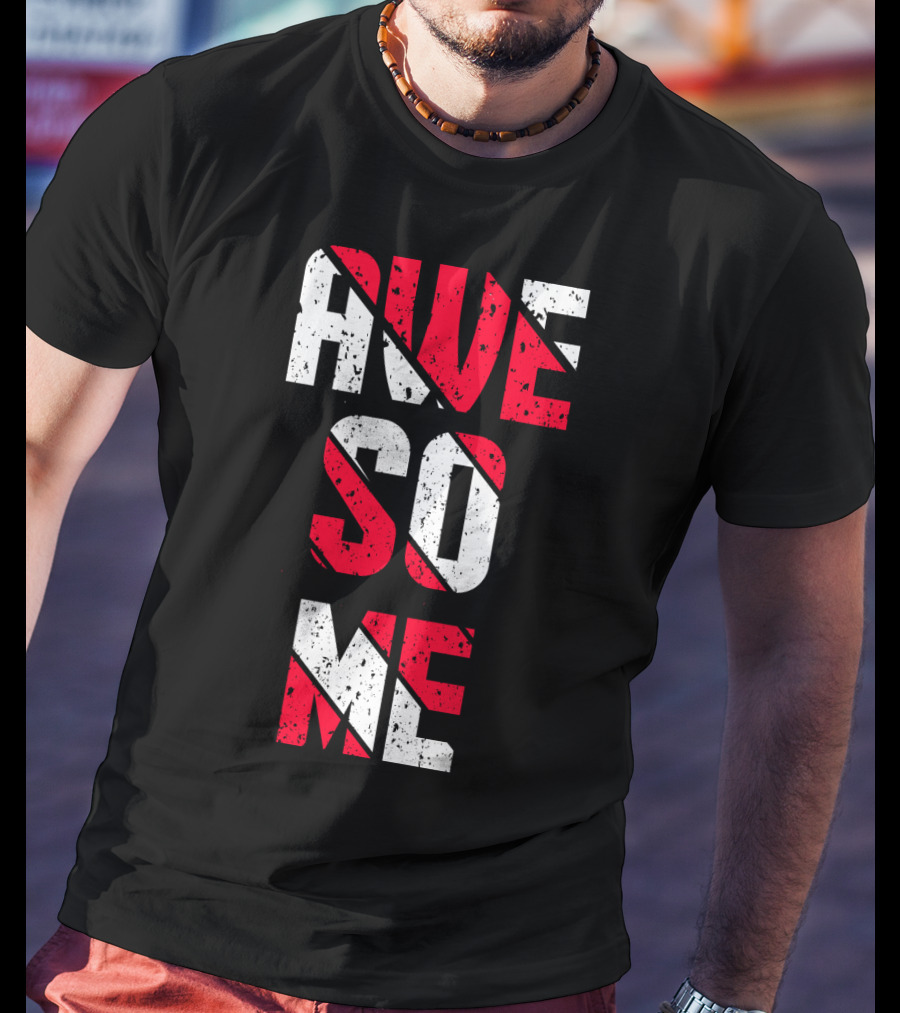 Awesome Distressed Red T-Shirt