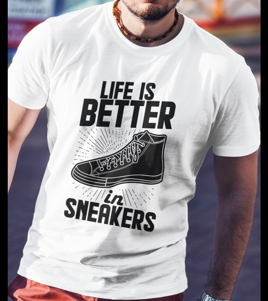 Life Is Better In Sneakers Retro High-Top T-Shirt