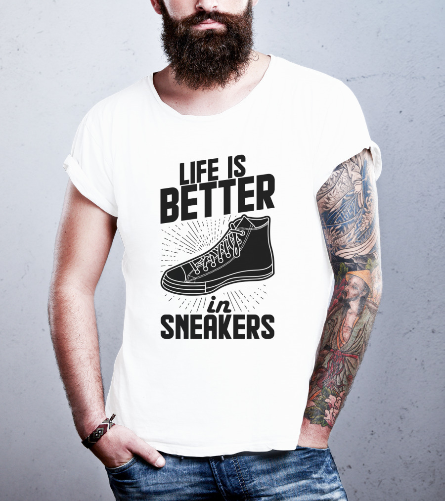 Life Is Better In Sneakers Retro High-Top T-Shirt