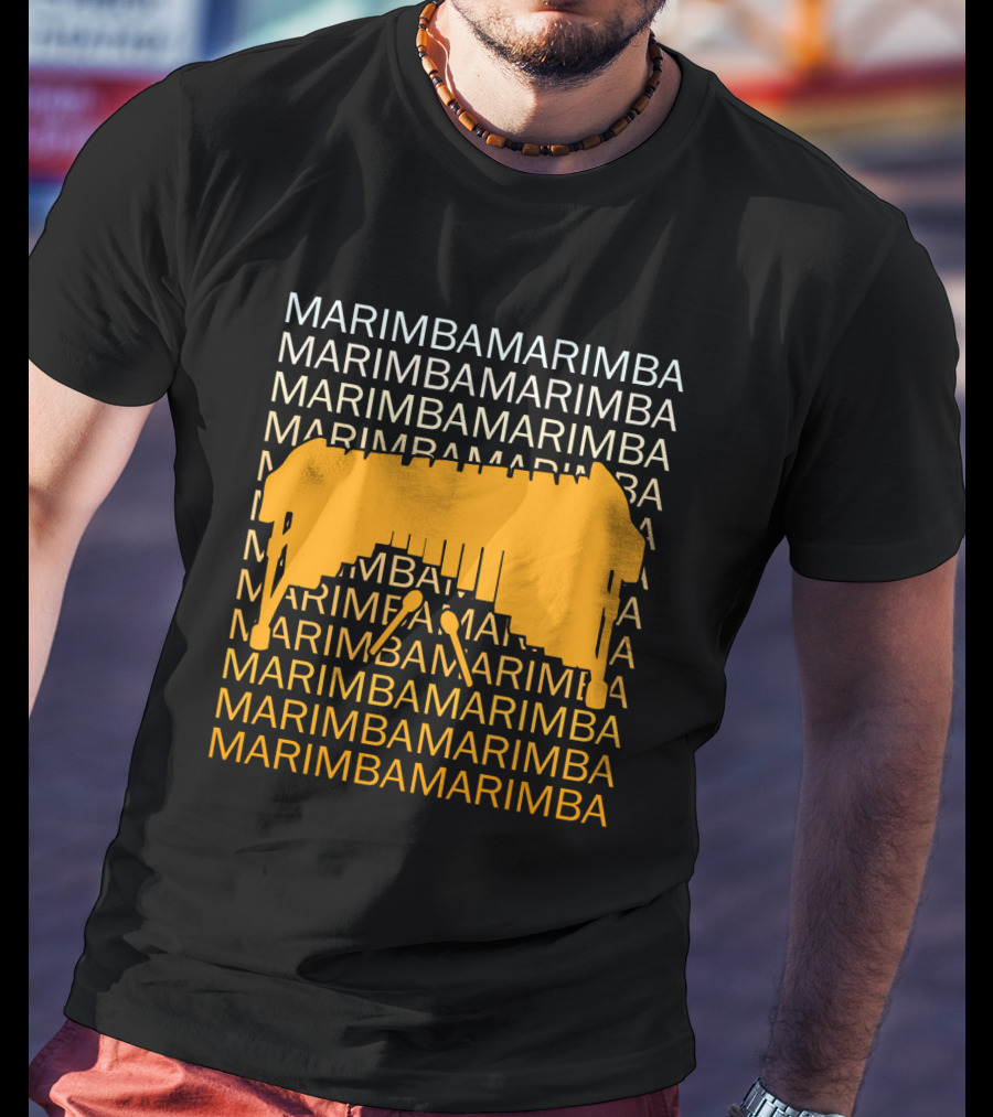 Marimba Marimba Marimba Yellow Instrument T-Shirt