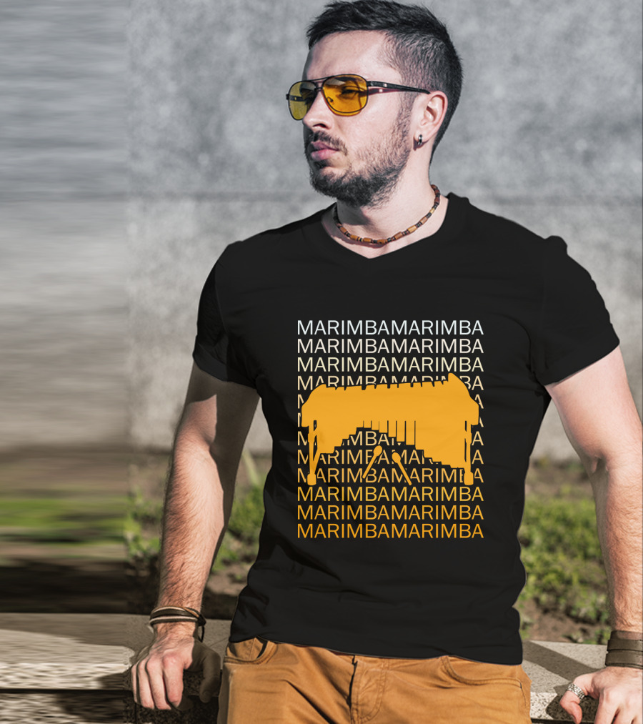 Marimba Marimba Marimba Yellow Instrument T-Shirt