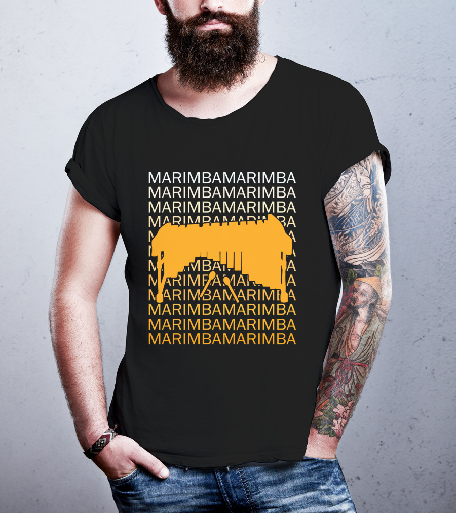 Marimba Marimba Marimba Yellow Instrument T-Shirt