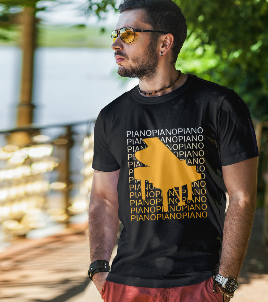 Piano Humor Repeated Piano T-Shirt