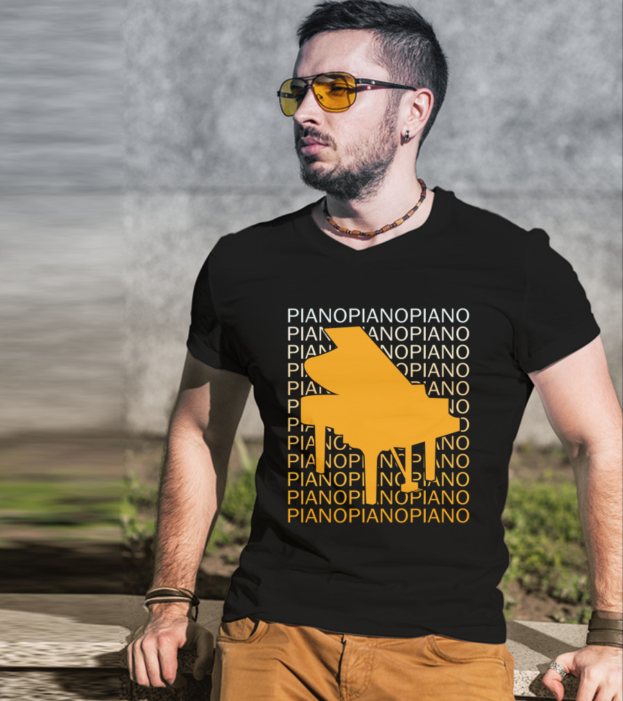 Piano Humor Repeated Piano T-Shirt
