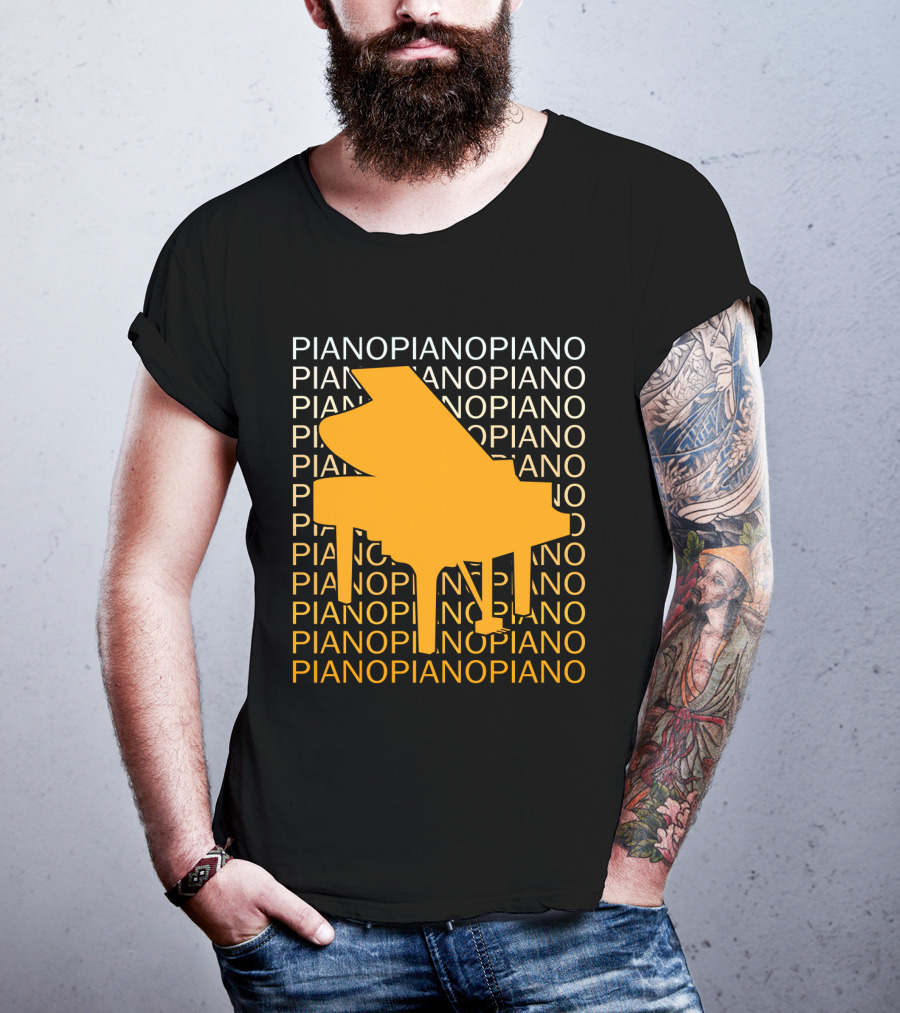 Piano Humor Repeated Piano T-Shirt