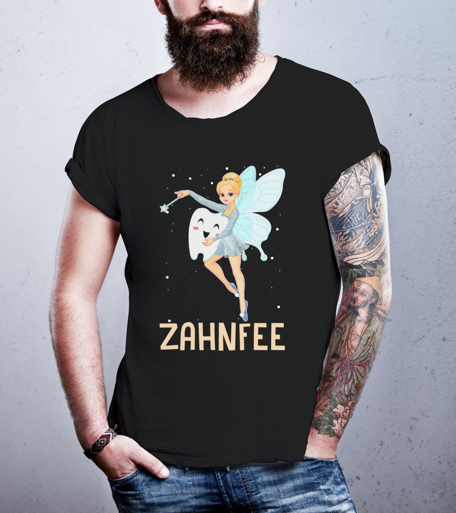 Zahnfee Fairy With Happy Tooth And Wand T-Shirt
