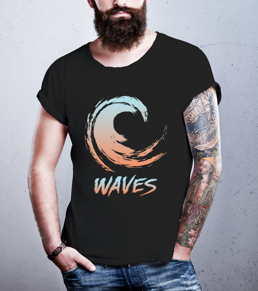 Waves Gradient Brushstroke T-Shirt
