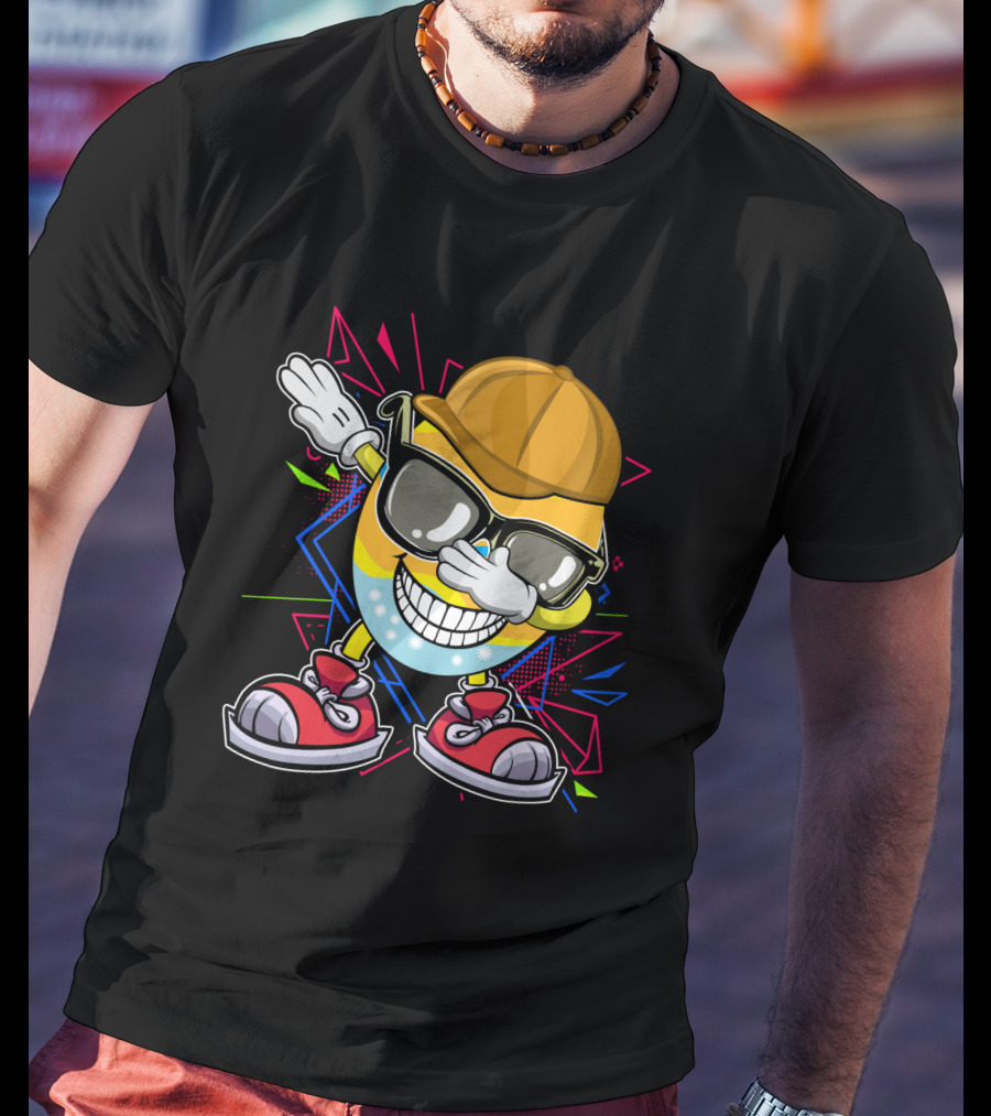 Dabbing Cool Easter Egg With Sunglasses And Cap T-Shirt
