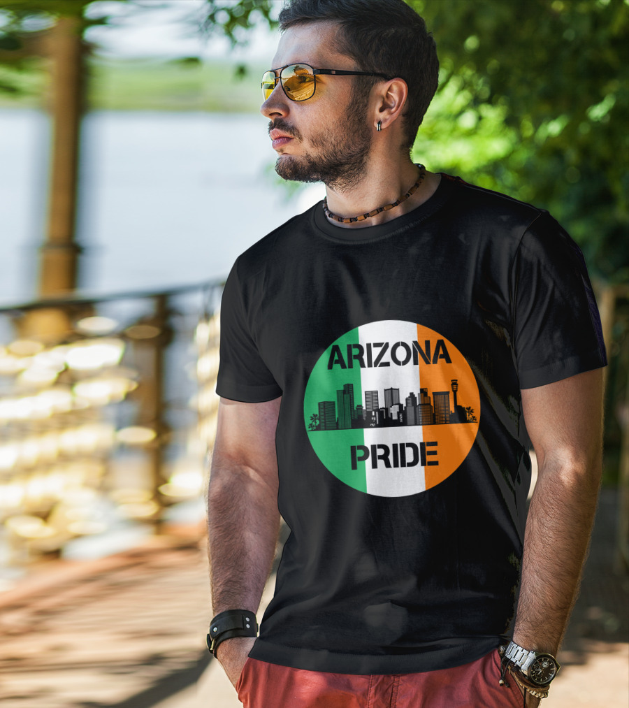 Arizona Pride Skyline With Irish Flag Colors T-Shirt