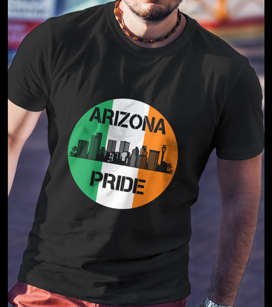 Arizona Pride Skyline With Irish Flag Colors T-Shirt